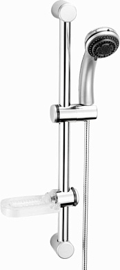 Душевая штанга, нержавеющая сталь + пластик, хром Ledeme L8011