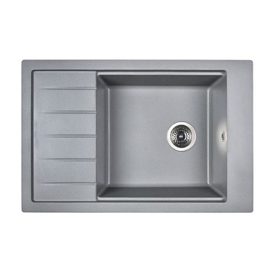 Мойка кухонная из мраморной крошки, gray, Wisent WP780-29