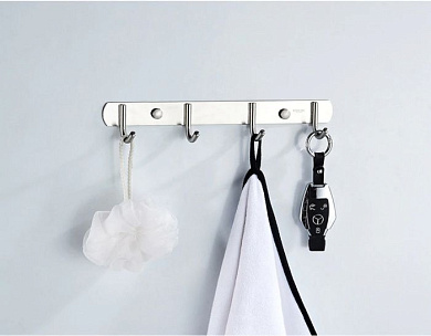 Крючок-вешалка, нержавеющая сталь SUS 304, сатин Ledeme L70201-4