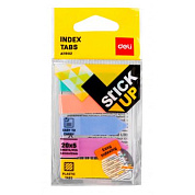 Закладки клейкие "Deli", 12x43 мм, 100 шт, ассорти