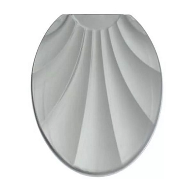 Крышка унитаза "Ракушка", серебристый перламутр РУССПЛАСТ РП-812сереб