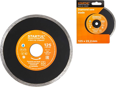 Алмазный круг 125х22 мм по керамике сплошн. STARTUL STANDART ST5073-125