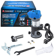 Фрезер ручной, 710Вт, 13000-33000 об/мин, ход фрезы 36 мм, диаметр цангового патрона 6,8 мм Forsage F-RT0700C