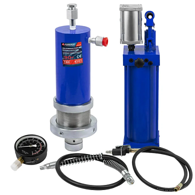 Цилиндр гидравлический для пресса в комплекте со станцией гидравлической и манометром 30 т Forsage F-0101-3Q