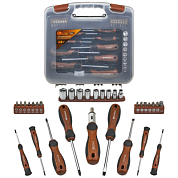 Набор отверток в комплекте с битами и 6-гр головками 32пр. FORSTIME FT-7032