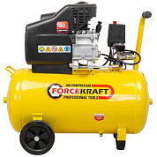 Компрессор поршневой с прямым приводом, ресивер 50 л, 8 бар, 180 л/м, 1100W, 230V ForceKraft FK-BM25/50