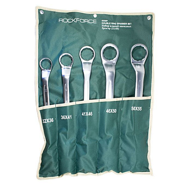 Набор ключей накидных отогнутых на 45° 5 пр., 32x36-50x55 мм RockForce RF-5059P