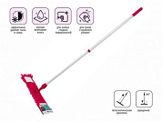 Швабра для пола с насадкой из шенилла, фуксия, Телескопическая рукоятка 67-120 см PERFECTO LINEA 43-400123