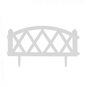 Забор декоративный "MODERN" №4, длина общ. 3 м, выс. 0,35 м, белый, компл. 5 шт. Гарденпласт 50013