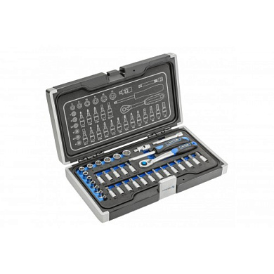 Набор инструмента 1/4" 34 пр. CrV Hoegert HT1R464