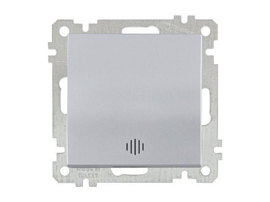 Выключатель 1-клав., с подсветкой, скрытый, винт. зажим серебро, ELITRA, 10 A, 250 V, IP 20 Mutlusan 2270 415 0292