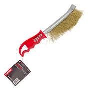 Щетка ручная по металлу с пластиковой ручкой, L общ-250 мм, L раб.-140 мм PATRON P-HB140