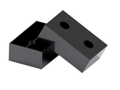 Опора меб. пласт. 60х40х20 чёрный PL 79894