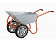 Тачка строительно-садовая ТССР-2, 120 л, 360 кг, двухколесная, литая резина 380х70 мм КОМ ТССР-2