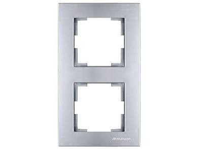 Рамка 2-ая вертикальная серебро, RITA, Mutlusan 2220 800 2282