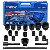 Набор ударных головок 17-50 мм 3/4''&1'' 6-гр&12-гр 20 пр Forsage F-6204-5MPB