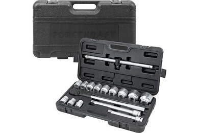 Набор торцевых головок 17-50 мм 3/4'' 6-гр 16 пр ForceKraft FK-6161-5