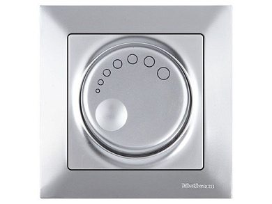 Выключатель поворотный, диммер, скрытый, винт. зажим, 1000Вт, серебро, DARIA, 220VAC, 100 - 1000VA, 50 Hz, IP20, Mutlusan 21204440282