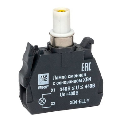 Лампа сменная c основанием XB4 желтая 400В EKF PROxima XB4-ELL-Y