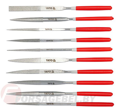 Набор надфилей алмазных 10 пр. 4х160x50 мм Yato YT-6151