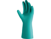 Перчатки К80 Щ40 нитриловые Atom Oil защитные промышленные, р-р 11/XXL, зеленые JETA SAFETY JN-711-XXL
