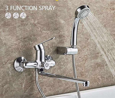 Смеситель для ванны, латунь, хром Ledeme L2210