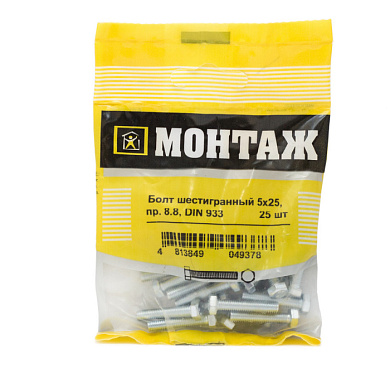 Болт мебельный 6х50, цинк, прочн. 4.8 DIN 603, 10 шт МОНТАЖ BM001248