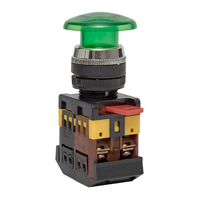 Кнопка AELA-22 зеленая с подсветкой NO+NC 380В Грибок EKF PROxima pbn-aela-1g-380