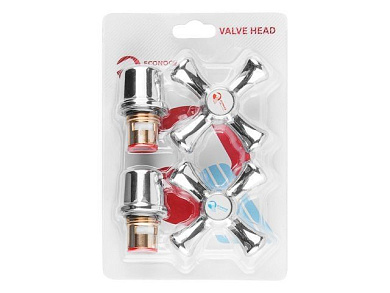 Вентильная головка, кран-букса + маховик в блистере,