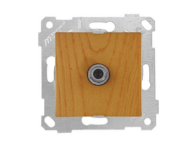 Розетка телевиз. 1-ая, скрытая, без рамки, с/з, 11dB, переходная, дуб, RITA, Mutlusan 22001700158