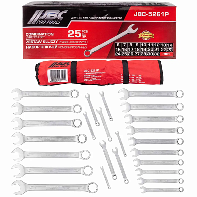 Набор ключей комбинированных 6-32 мм 25 пр JBC JBC-5261P