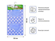 Коврик для ванной, прямоугольный, 64х36 см, синий, Perfecto Linea 22-643603