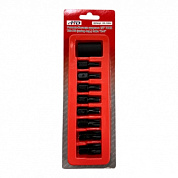Набор ударных бит 1/2" TORX Т30-T70, CrMo, S2 9 пр H-D HD-10664