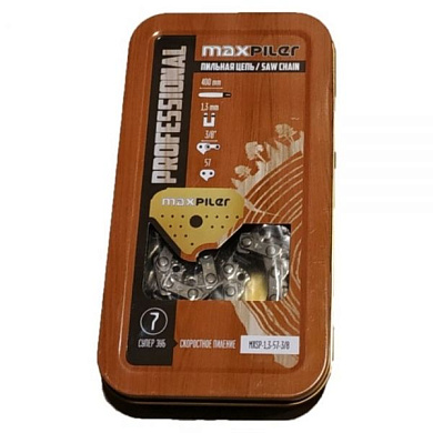 Цепь пильная MXSP, 400мм, 16'', 3/8'',1,3мм,57зв. GCS38-C2.Парма 2М, Huter BS-45M 40 металл.короб PIT MXSP-1,3-57-3/8