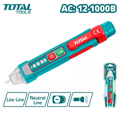 Индикатор напряжения бесконтактный 12-1000В TOTAL THT100091
