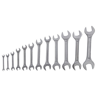 Набор ключей рожковых, 6 х 32 мм, 12 шт., хромированные Sparta 152945