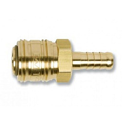 Быстросъёмное соединение с клапаном, "мама"-"елочка" 6 мм латунь Prowin S33-20SHB