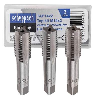 Метчик M14x2 3 шт Scheppach Sch-TAP14x2
