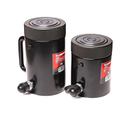 Цилиндр гидравлический с резьбовым штоком и гайкой для фиксации 50 т, ход штока 50 мм, L164 мм, 700bar ForceKraft FK-YG5050LS