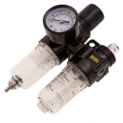 Блок подготовки воздуха регулятор-фильтр-лубрикатор FLR1500, 10 бар, 1500 л/мин, 1/4" Denzel 57469