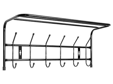 Вешалка настенная металлическая с полкой ВП6, 605х265х245 мм, цвета в ассортименте NIKA ВП6
