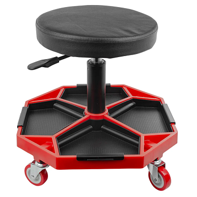 Стул слесарный передвижной с регулировкой высоты от 400до 540 мм, поворотный 360-гр., Ø300 мм, съемные лотки 4 шт RockForce RF-TRXF8308
