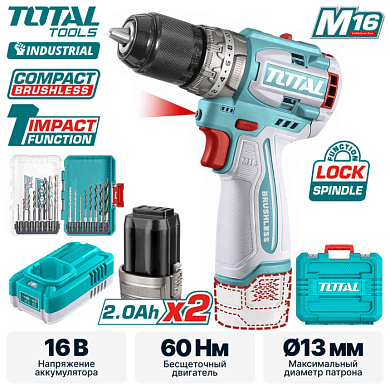 Дрель-шуруповерт ударная TOTAL TOSLI241199