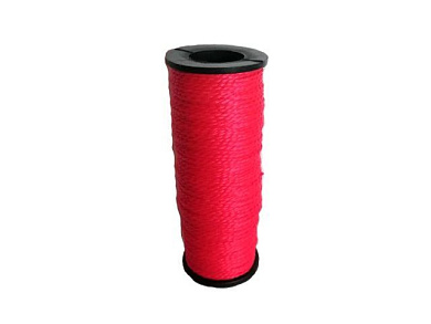 Шнур нейлоновый строительный 50м красный