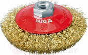 Щётка-крацовка получаша мягкая 100 мм М14 Yato YT-4761