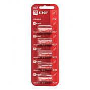 Алкалиновая батарейка типа А27 для сигнализаций блистер 5шт, EKF A27-BL5