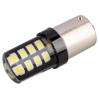 Автолампа диод S25 (P21W) 12/24V 16 SMD BA15s 1-конт Белая комп.2 шт противотуманки/поворот/з SKYWAY S08202072