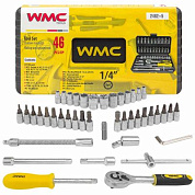 Набор инструментов 46 пр. 1/4", 6-гр., 4-14 мм WMC TOOLS WMC-2462-5(New)