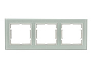 Рамка 3-ая горизонтальная белое стекло ELITRA, Mutlusan 2170 811 1301