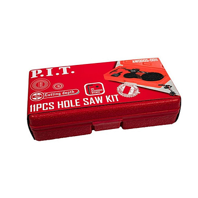 Набор кольцевых пил по дереву 11 шт, 19-64 мм PIT AWOD05-0011